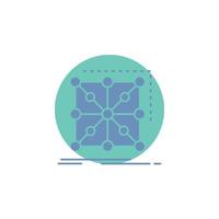 Data. framework. App. cluster. complex Glyph Icon. vector