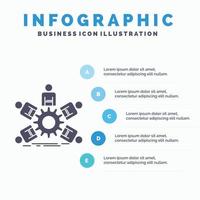 team. group. leadership. business. teamwork Infographics Template for Website and Presentation. GLyph Gray icon with Blue infographic style vector illustration.