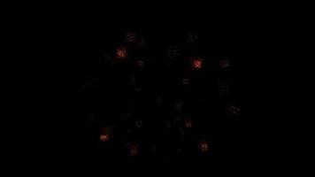 animación de fuegos artificiales de partículas video