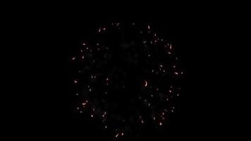 Many fireworks in black background. video