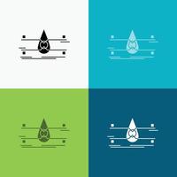 water. Monitoring. Clean. Safety. smart city Icon Over Various Background. glyph style design. designed for web and app. Eps 10 vector illustration