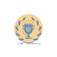 award. cup. prize. reward. victory Glyph Icon. vector