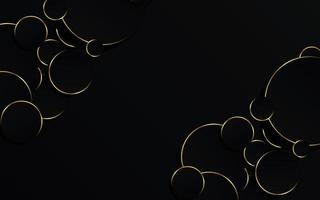 Abstract Gold Circle on black background technology vector