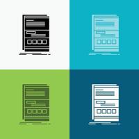 Browser. dynamic. internet. page. responsive Icon Over Various Background. glyph style design. designed for web and app. Eps 10 vector illustration