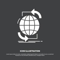 Connectivity. global. internet. network. web Icon. glyph vector symbol for UI and UX. website or mobile application
