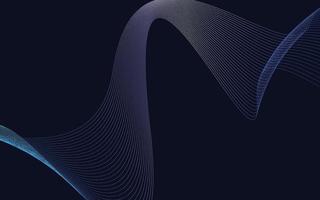 Fondo de onda de línea de tecnología de color degradado azul abstracto vector