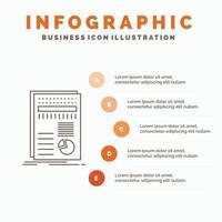 business. data. finance. report. statistics Infographics Template for Website and Presentation. Line Gray icon with Orange infographic style vector illustration