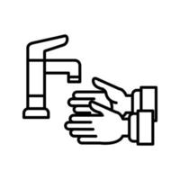icono de vector de lavado de manos