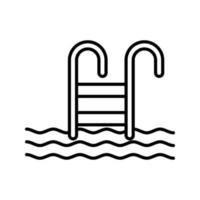 Water Stairs Vector Icon