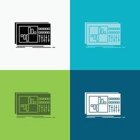 control. equalizer. equalization. sound. studio Icon Over Various Background. glyph style design. designed for web and app. Eps 10 vector illustration