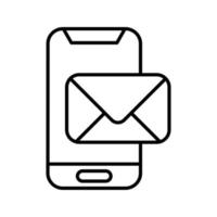 icono de vector de correo de teléfono