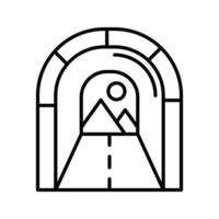 icono de vector de túnel