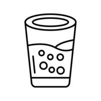 icono de vector de vaso de agua