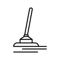 icono de vector de cepillo de limpieza