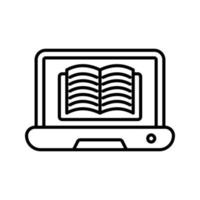 icono de vector de biblioteca en línea