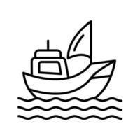 icono de vector de barco