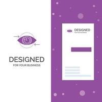 Business Logo for Business. eye. marketing. vision. Plan. Vertical Purple Business .Visiting Card template. Creative background vector illustration