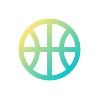 Basketball match pixel perfect gradient linear ui icon. Team game competition. Sports equipment. Line color user interface symbol. Modern style pictogram. Vector isolated outline illustration