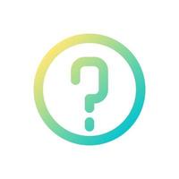 FAQ pixel perfect gradient linear ui icon. Answers on common questions. Support online. Line color user interface symbol. Modern style pictogram. Vector isolated outline illustration