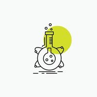 research. laboratory. flask. tube. development Line Icon vector