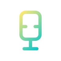 Microphone pixel perfect gradient linear ui icon. Recording audio. Mobile application. Line color user interface symbol. Modern style pictogram. Vector isolated outline illustration