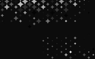 diseño vectorial gris plateado claro con estrellas brillantes. vector