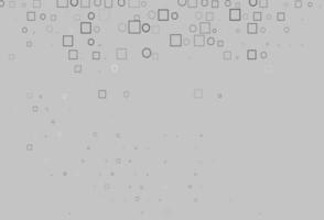 Light Silver, Gray vector background with circles, rectangles.