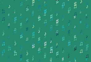 Light Blue, Yellow vector pattern with music elements.