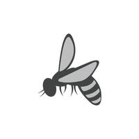 Bee logo vector icon illustration