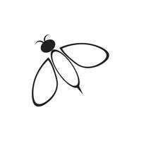 abeja logo vector icono ilustración