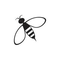 Bee logo vector icon illustration