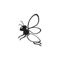 abeja logo vector icono ilustración