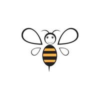 Bee logo vector icon illustration