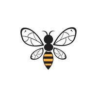 Bee logo vector icon illustration