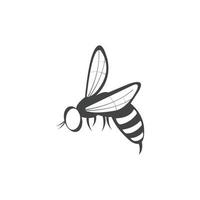 Bee logo vector icon illustration