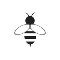 Bee logo vector icon illustration