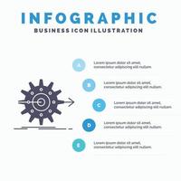 performance. progress. work. setting. gear Infographics Template for Website and Presentation. GLyph Gray icon with Blue infographic style vector illustration.