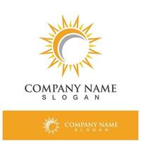 Creative sun concept logo illustration vector