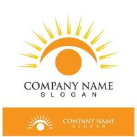 Creative sun concept logo illustration vector