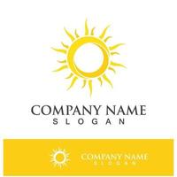 Creative sun concept logo illustration vector