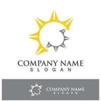 Creative sun concept logo illustration vector