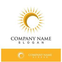 Creative sun concept logo illustration vector