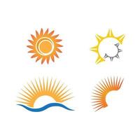 Creative sun concept logo illustration vector