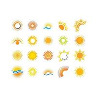 Creative sun concept logo illustration vector