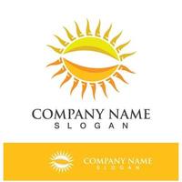 Creative sun concept logo illustration vector