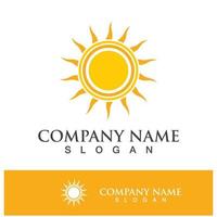 Creative sun concept logo illustration vector