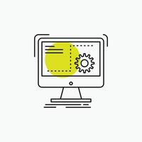 Command. computer. function. process. progress Line Icon vector