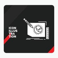 fondo de presentación creativa rojo y negro para contenido. diseño. cuadro. página. icono de glifo de texto vector