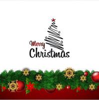 Merry christmas decorative vintage background vector