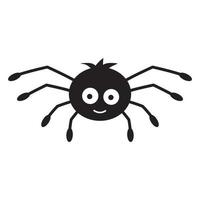 Cute little smiling spider. Cartoon Halloween character. vector